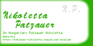 nikoletta patzauer business card